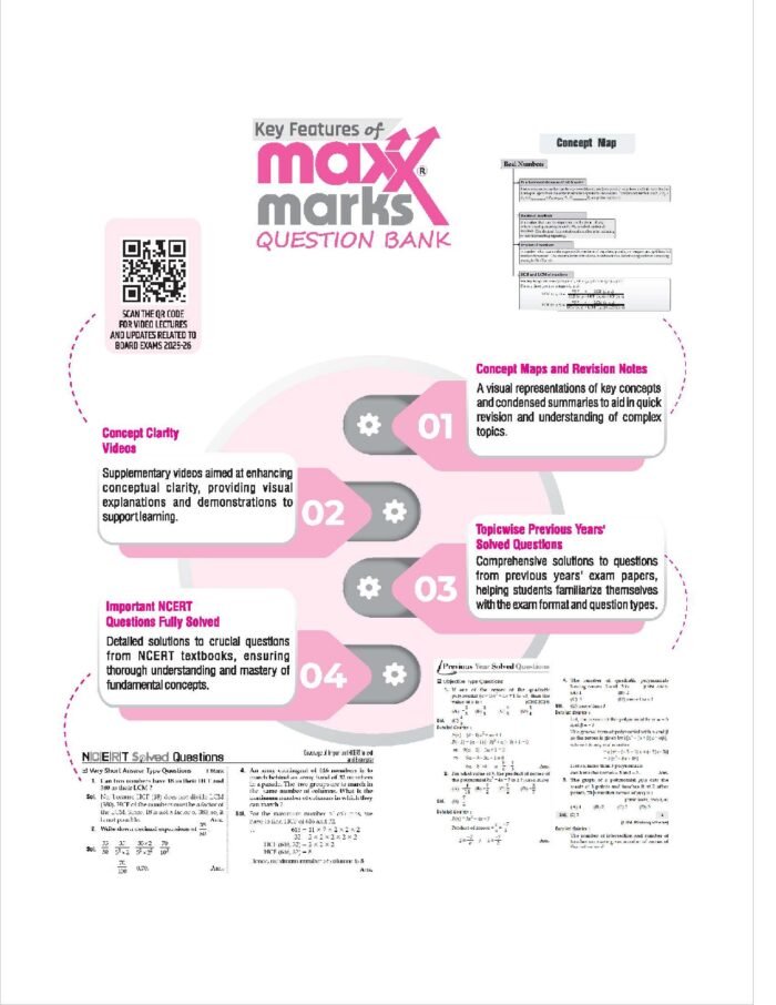 Mathematics Std Class 10 Maxx Marks CBSE Question Bank for 2026 Board Exams Recommended by Dear Sir YouTube Channel - Image 5